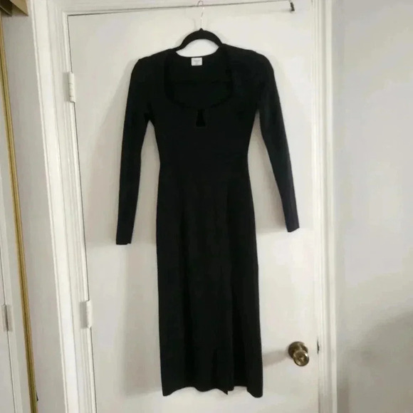 Abercrombie & Fitch Women's Black Sheath Dress Long Sleeve XSP - Picture 1 of 7
